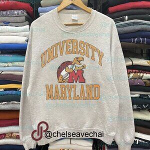 Vintage 90s University Of Maryland Terrapins Athletics Sweatshirt, NCAA Shirt